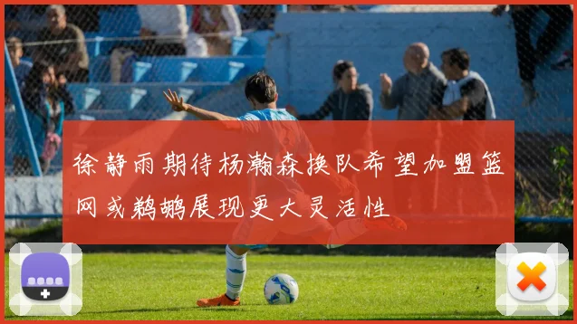 徐静雨期待杨瀚森换队希望加盟篮网或鹈鹕展现更大灵活性